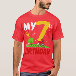 T-shirt 7e anniversaire Tractor Farm Thème