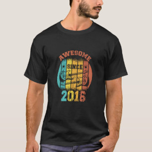 T-shirt 7e anniversaire Vintage 2016 Retro 7 ans Guitare