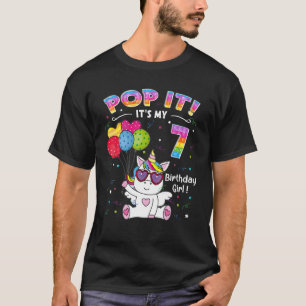 T-shirt 7E Jouet Fidget Pop It Unicorn Anniversaire Fille