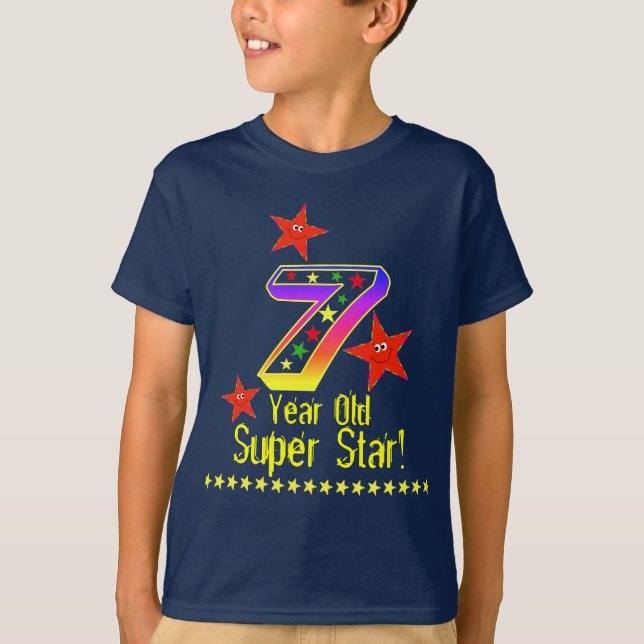 T-shirt 7ème chemise d'anniversaire d'étoile superbe pour (Devant)
