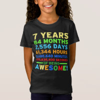 7ème Fille de garçon de chemise d'anniversaire