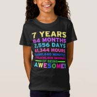 7ème Fille de garçon de chemise d'anniversaire