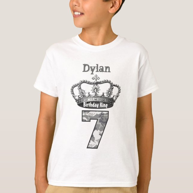 T-shirt 7ème Le Roi Crown et camouflage V01C (Devant)