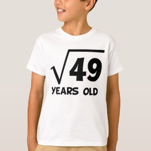 T-shirt 7ème Racine carrée d'anniversaire de 49