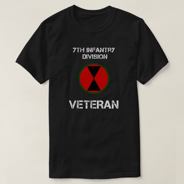 T-shirt 7ème vétéran de division d'infanterie (Design devant)