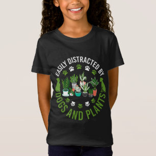 T-Shirt 7N6 Plantes mignons et Chiens amoureux Plante Jard