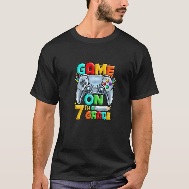T-shirt 7th Grade Back To School Level Unlocked Senior 202 (Devant)