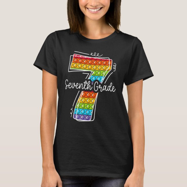 T-shirt 7th Seventh Grade Poppin Back to School Team 7th G (Devant)