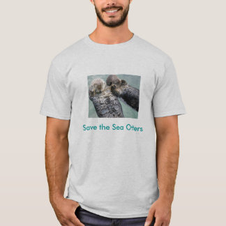 T-shirt 800px-Sea_otters_holding_hands, sauvent la mer Ot…