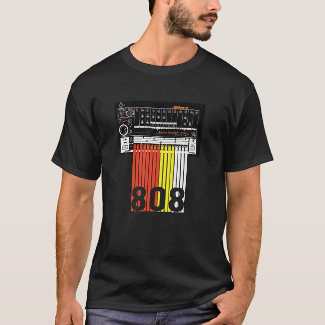 T-shirt 808 Drum Machine T Shirt Music Beats (Devant)