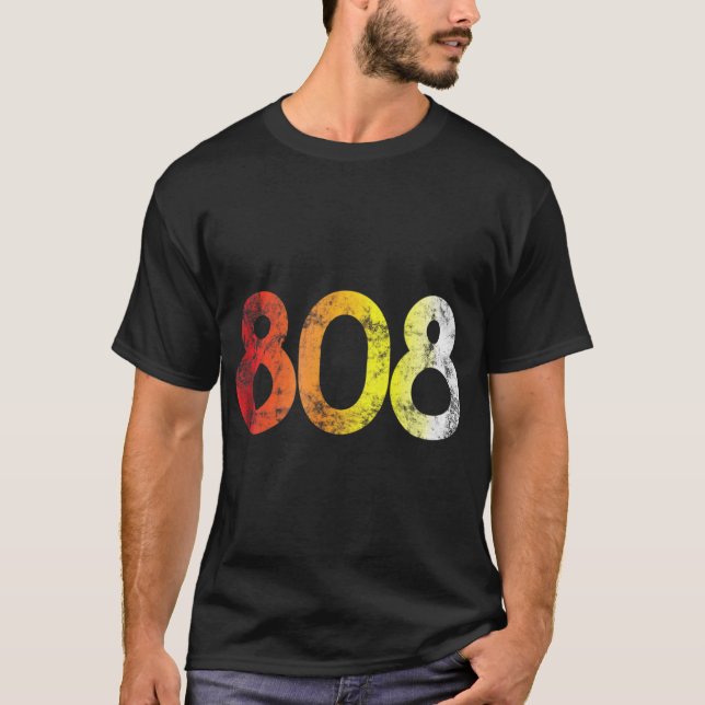 T-shirt 808 Style Rétro Roland Machine à tambour électroni (Devant)