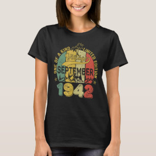 T-shirt 80 Ans 80e Anniversaire Awesome depuis septembre