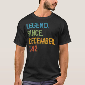 T-shirt 80 ans 80e Anniversaire Hommes Légende depuis déce