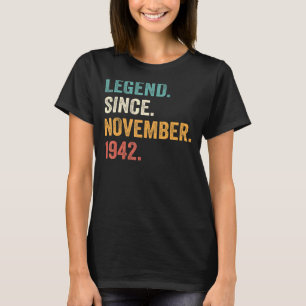 T-shirt 80 ans 80e Anniversaire Hommes Légende depuis nove