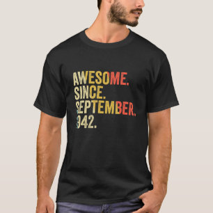 T-shirt 80 Ans Awesome Depuis Septembre 1942 80th Bi