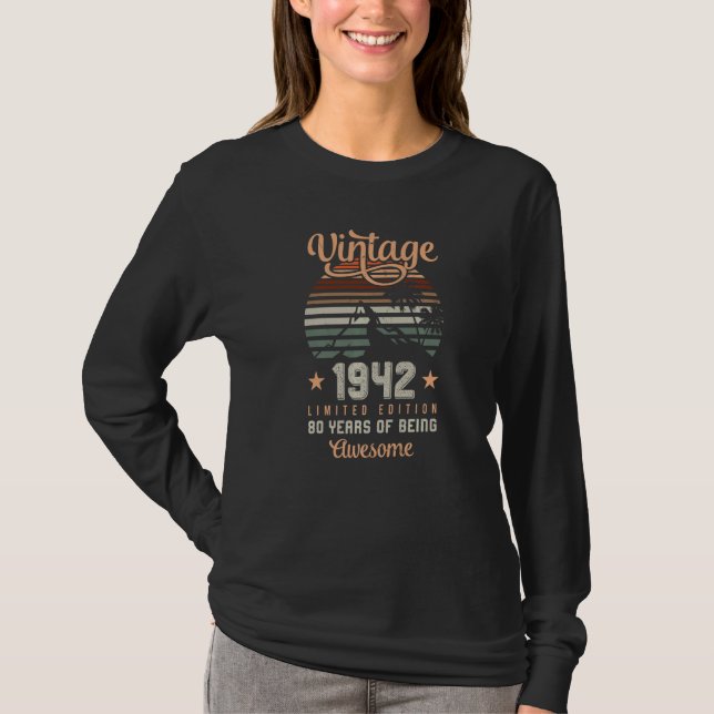 T-shirt 80 Ans D'Être Vintage (Devant)