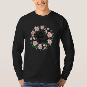 T-shirt 80 ans Hommes aimés Femmes 80 ans Floral 80e