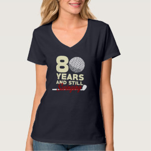 T-shirt 80 ans Joyeux 80e anniversaire pour les golfeurs