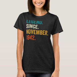 T-shirt 80 Ans Légende depuis novembre 1942 80e Birt
