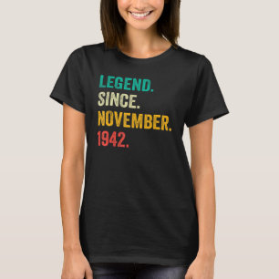 T-shirt 80 Ans Légende depuis novembre 1942 80e Birt