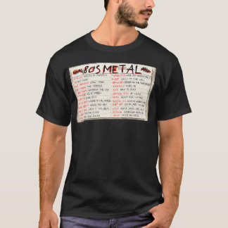 T-shirt 80 Bande de cassette métallique lourde