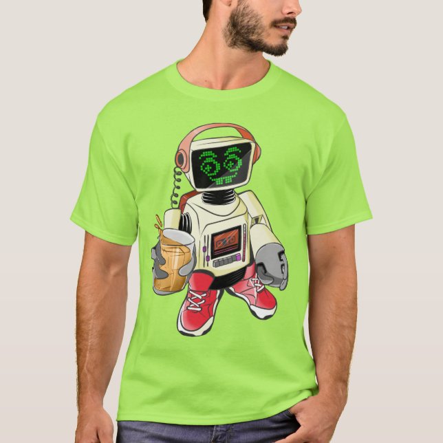T-shirt 80 chemise 2000 de la preuve 80s TronBot (Devant)