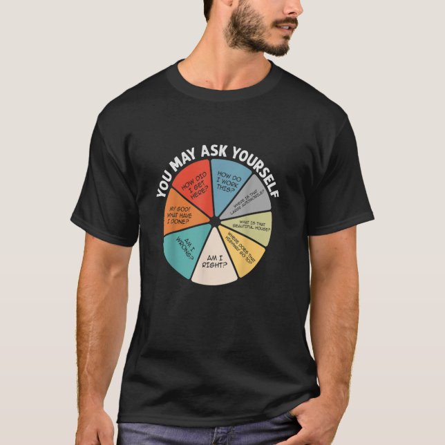 T-shirt 80 s Musique Retro Paroles Diagramme à secteurs Vo (Devant)
