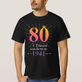 T-shirt 80e anniversaire cadeau 80 ans