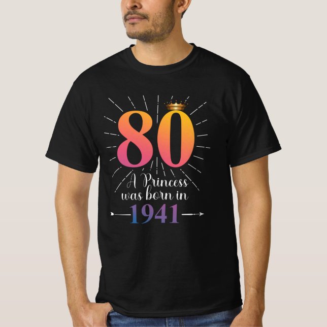 T-shirt 80e anniversaire cadeau 80 ans (Devant)
