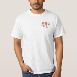 T-shirt 80e anniversaire cadeau Awesome 1943