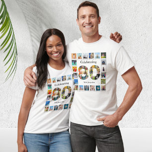 T-shirt 80e anniversaire Conception de votre propre photo 