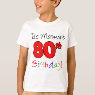 T-shirt 80e anniversaire de Mormor