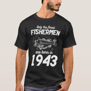 T-shirt 80e anniversaire de pêche 80 ans vieux pêcheur 194