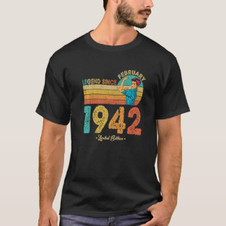 T-shirt 80e anniversaire Février 1942 Légende depuis 1942