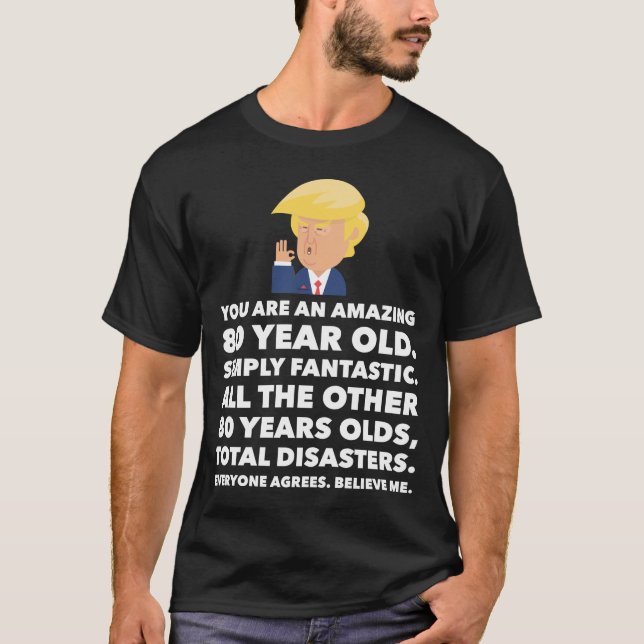T-shirt 80e anniversaire Funny (Devant)