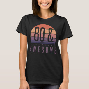 T-shirt 80e anniversaire Retro Sunset