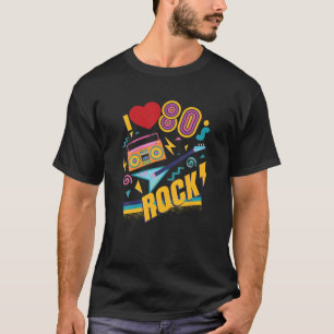 T-shirt 80S 80Ies Quatre-Vingt-Dix Retro Party Rock Cadeau