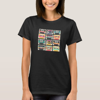 T-shirt 80s 90s Collection Cassettes Musique Mixtape Bande