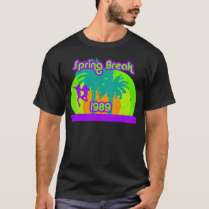 T-shirt 80s au néon de la coupure de ressort 1989
