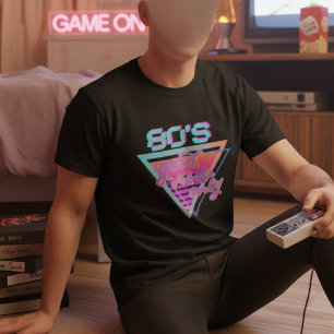 T-shirt 80s Bonnes vibes rose & violet super vintage