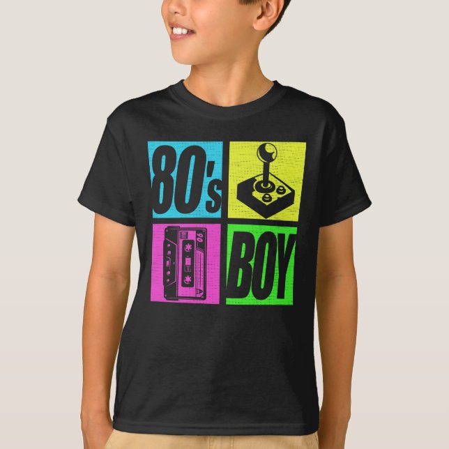 T-shirt 80s Boy 1980s Mode 80 Theme Party 80s (Devant)