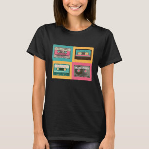 T-shirt 80s cassettes rétro 90s Décennie Vintage Musique