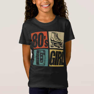 T-Shirt 80s Girl 1980s Mode 80 Theme Party 80s