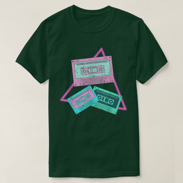 T-shirt 80s Music Lover Synthwave Vaporwave Retro Music Ca (Design devant)