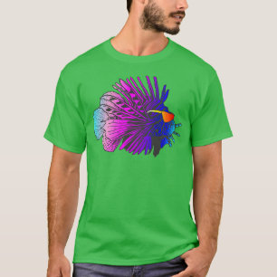 T-shirt 80s Retrowave Outrun Synthwave Poisson Lion