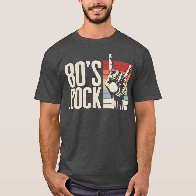 T-shirt 80s Rock Band 80s Rockee Gift For girl (Devant)