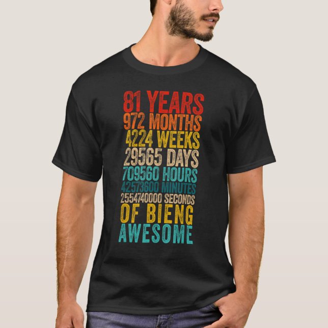 T-shirt 81e Anniversaire Mètre 81 Anniversaire (Devant)