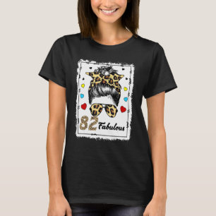 T-shirt 82 Ans Fabuleux Messy Bun Leopard 1940