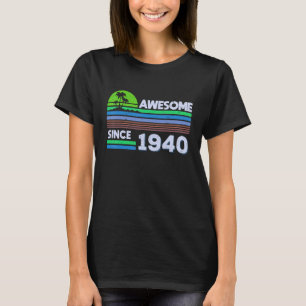 T-shirt 82 Ans Hommes Femmes Awesome Depuis 1940 1