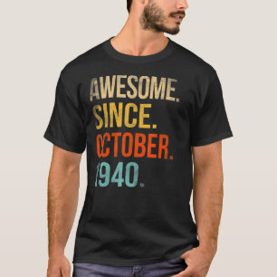 T-shirt 82e anniversaire 82 ans stupéfiant depuis octobre
